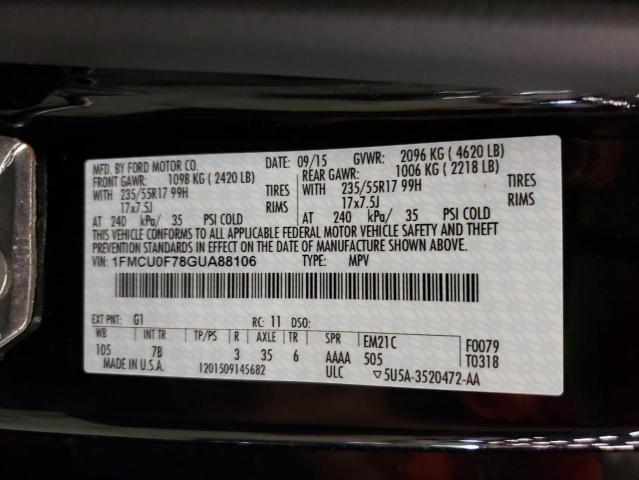 Photo 14 from auction – 2016 FORD ESCAPE S with VIN 1FMCU0F78GUA88106