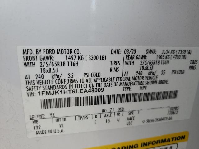 Photo 14 from auction – 2020 FORD EXPEDITION with VIN 1FMJK1HT6LEA48009