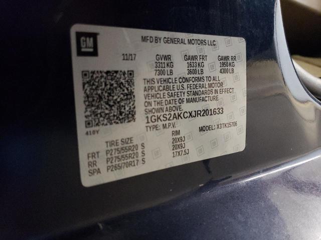 Photo 14 from auction – 2018 GMC YUKON SLE with VIN 1GKS2AKCXJR201633
