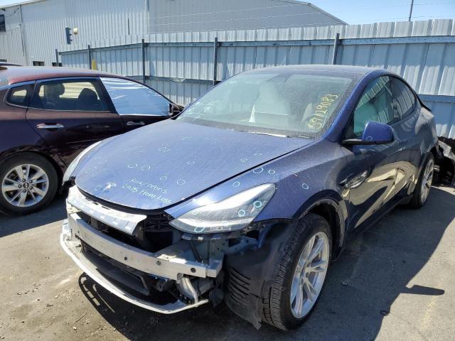 TESLA MODEL Y 2021 with VIN 5YJYGDEE0MF075217 - Photo from auction