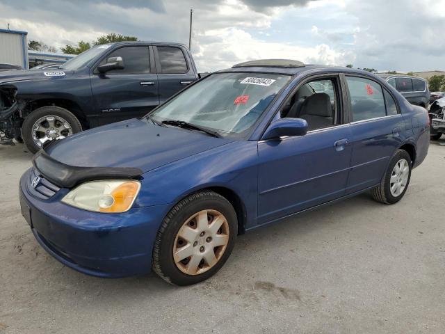 HONDA CIVIC EX 2001 with VIN 1HGES26701L055758 - Photo from auction
