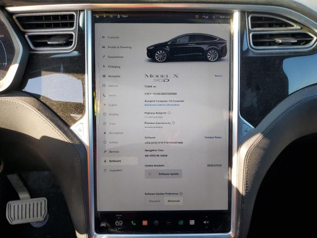 Photo 9 from auction – 2016 TESLA MODEL X with VIN 5YJXCAE29GF020569