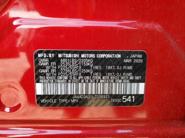 Photo 14 from auction – 2020 MITSUBISHI OUTLANDER with VIN JA4AD3A31LZ038933
