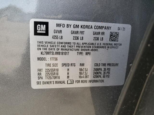 Photo 14 from auction – 2021 CHEVROLET TRAILBLAZE with VIN KL79MTSL4MB181017