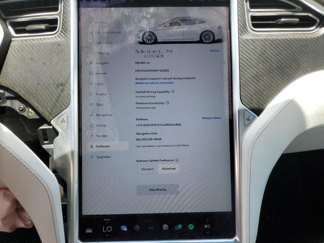 Photo 9 from auction – 2017 TESLA MODEL S with VIN 5YJSA1E29HF185250