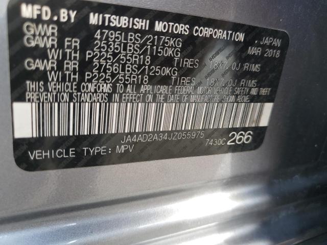 Photo 14 from auction – 2018 MITSUBISHI OUTLANDER with VIN JA4AD2A34JZ055975