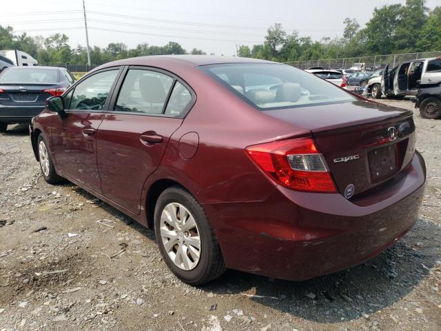 Photo 2 from auction – 2012 HONDA CIVIC LX with VIN 2HGFB2F52CH572692