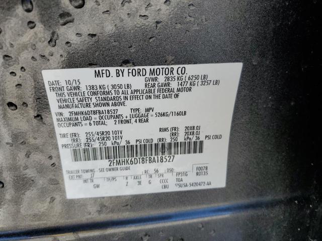 Photo 14 from auction – 2015 FORD FLEX LIMIT with VIN 2FMHK6DT8FBA18527