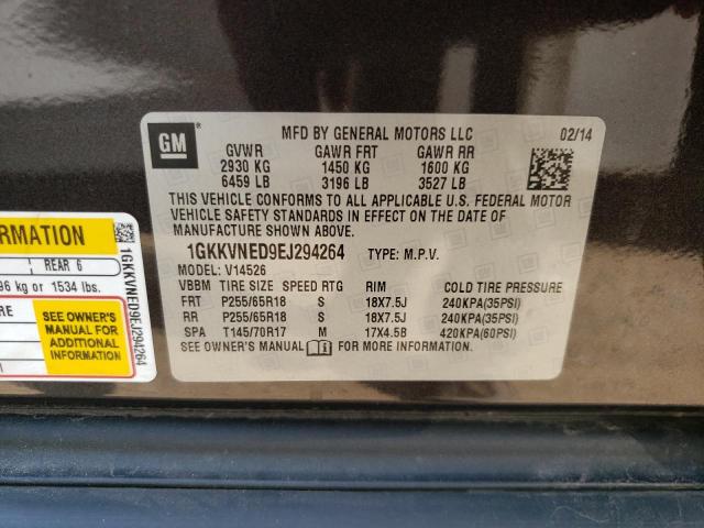 Photo 14 from auction – 2014 GMC ACADIA SLE with VIN 1GKKVNED9EJ294264