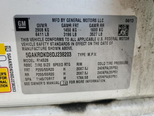 Photo 14 from auction – 2013 BUICK ENCLAVE with VIN 5GAKRDKD8DJ238203