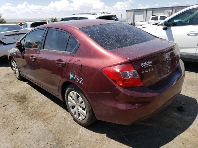 Photo 2 from auction – 2012 HONDA CIVIC LX with VIN 2HGFB2F59CH538829