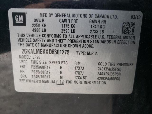 Photo 14 from auction – 2013 GMC TERRAIN SL with VIN 2GKALMEKXD6301275