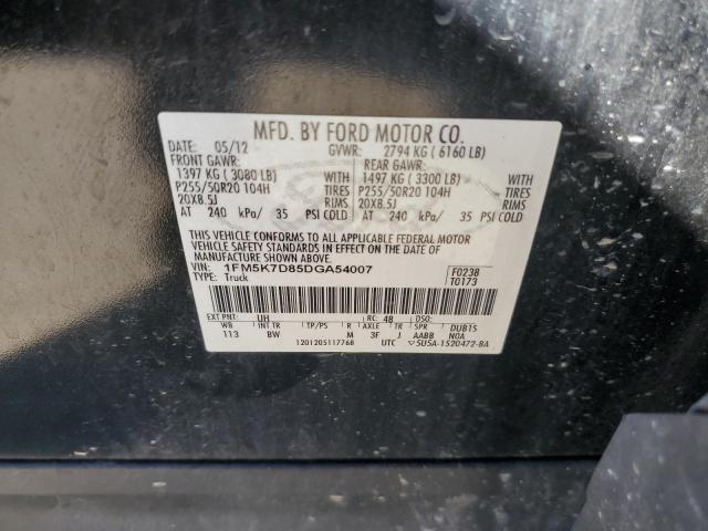 Photo 14 from auction – 2013 FORD EXPLORER X with VIN 1FM5K7D85DGA54007