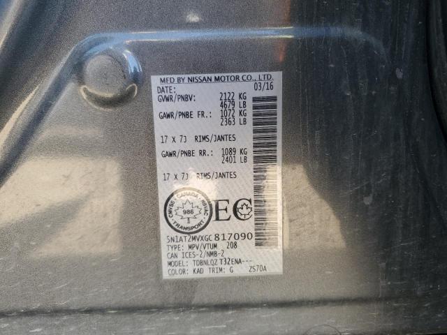 Photo 14 from auction – 2016 NISSAN ROGUE S with VIN 5N1AT2MVXGC817090