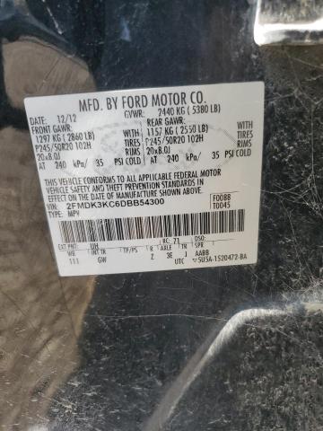 Photo 14 from auction – 2013 FORD EDGE LIMIT with VIN 2FMDK3KC6DBB54300