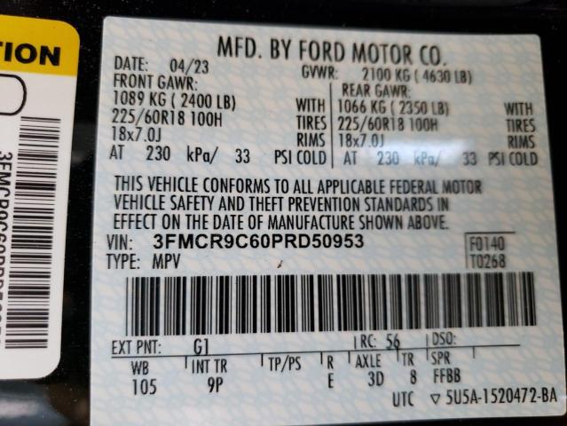 Photo 14 from auction – 2023 FORD BRONCO SPO with VIN 3FMCR9C60PRD50953