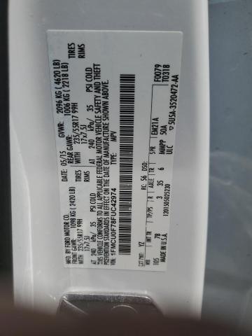 Photo 14 from auction – 2015 FORD ESCAPE S with VIN 1FMCU0F78FUC42974