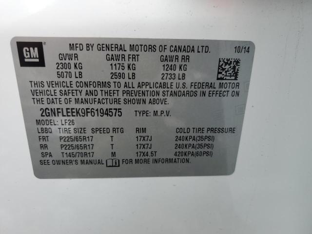 Photo 14 from auction – 2015 CHEVROLET EQUINOX LS with VIN 2GNFLEEK9F6194575