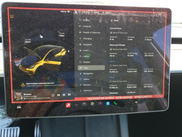 Photo 9 from auction – 2022 TESLA MODEL Y with VIN 7SAYGDEF1NF341003