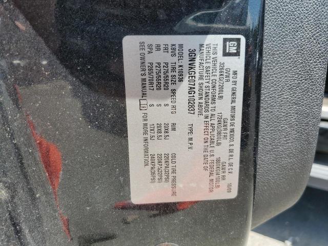 Photo 14 from auction – 2010 CHEVROLET AVALANCHE with VIN 3GNVKGE07AG102837