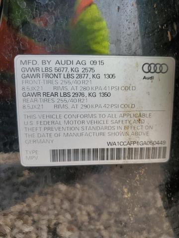 Photo 14 from auction – 2016 AUDI SQ5 PREMIU with VIN WA1CCAFP1GA050449