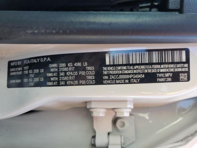 Photo 14 from auction – 2017 JEEP RENEGADE L with VIN ZACCJBBB8HPG48454