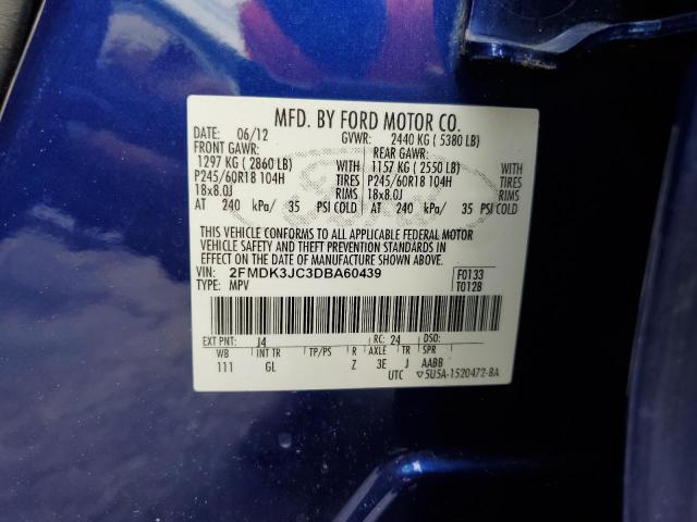 Photo 14 from auction – 2013 FORD EDGE SEL with VIN 2FMDK3JC3DBA60439