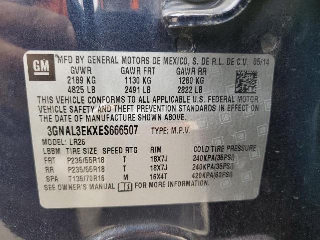 Photo 14 from auction – 2014 CHEVROLET CAPTIVA LT with VIN 3GNAL3EKXES666507