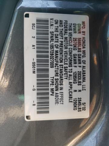 Photo 14 from auction – 2002 HONDA ODYSSEY LX with VIN 5FNRL18572B027009