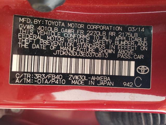 Photo 14 from auction – 2014 TOYOTA PRIUS with VIN JTDKN3DU3E0370813