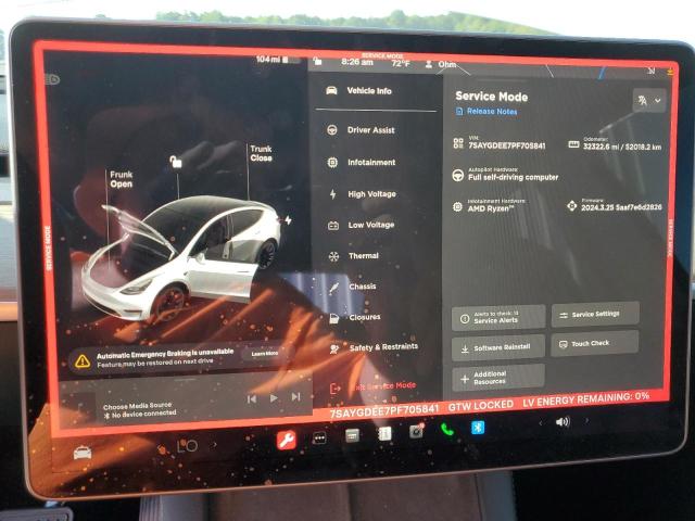 Photo 9 from auction – 2023 TESLA MODEL Y with VIN 7SAYGDEE7PF705841