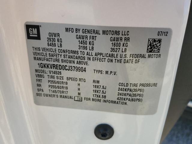 Photo 14 from auction – 2012 GMC ACADIA SLT with VIN 1GKKVRED0CJ379904