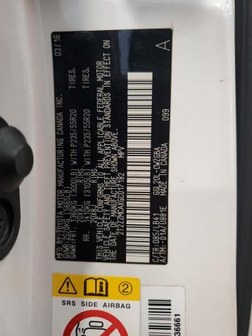 Photo 14 from auction – 2016 LEXUS RX 350 with VIN 2T2ZZMCAXGC017182