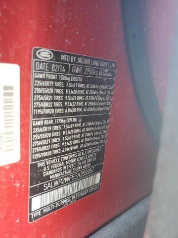 Photo 14 from auction – 2014 LAND ROVER RANGE ROVE with VIN SALWR2WF5EA355957