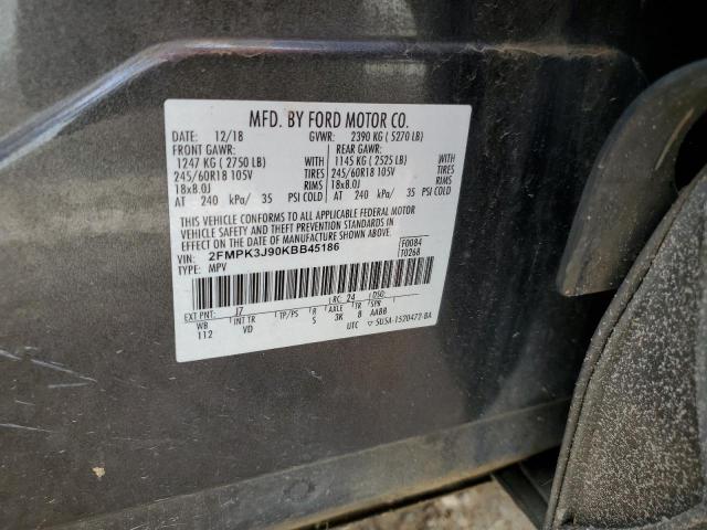 Photo 14 from auction – 2019 FORD EDGE SEL with VIN 2FMPK3J90KBB45186