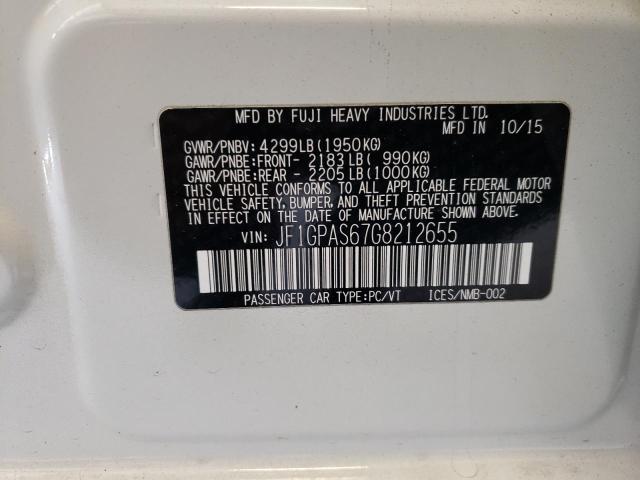 Photo 14 from auction – 2016 SUBARU IMPREZA SP with VIN JF1GPAS67G8212655