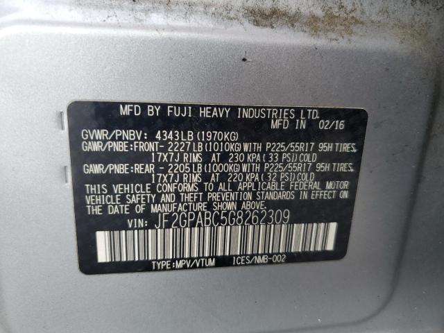 Photo 14 from auction – 2016 SUBARU CROSSTREK with VIN JF2GPABC5G8262309