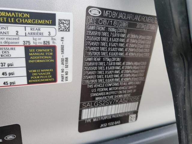 Photo 14 from auction – 2019 LAND ROVER RANGE ROVE with VIN SALGS2SV7KA521056