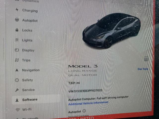 Photo 9 from auction – 2023 TESLA MODEL 3 with VIN 5YJ3E1EB3PF637023
