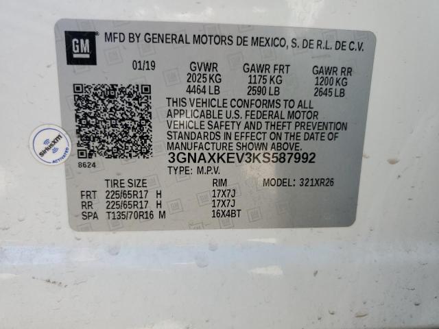 Photo 14 from auction – 2019 CHEVROLET EQUINOX LT with VIN 3GNAXKEV3KS587992
