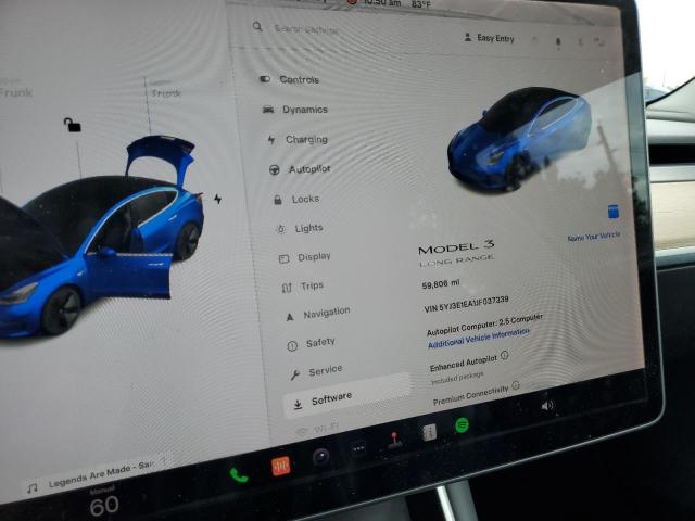 Photo 9 from auction – 2018 TESLA MODEL 3 with VIN 5YJ3E1EA1JF037339