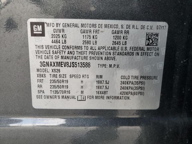 Photo 14 from auction – 2018 CHEVROLET EQUINOX PR with VIN 3GNAXMEV8JS513588