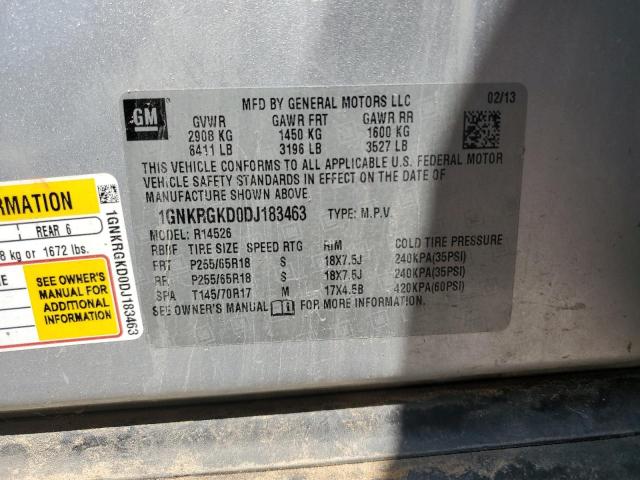 Photo 14 from auction – 2013 CHEVROLET TRAVERSE L with VIN 1GNKRGKD0DJ183463