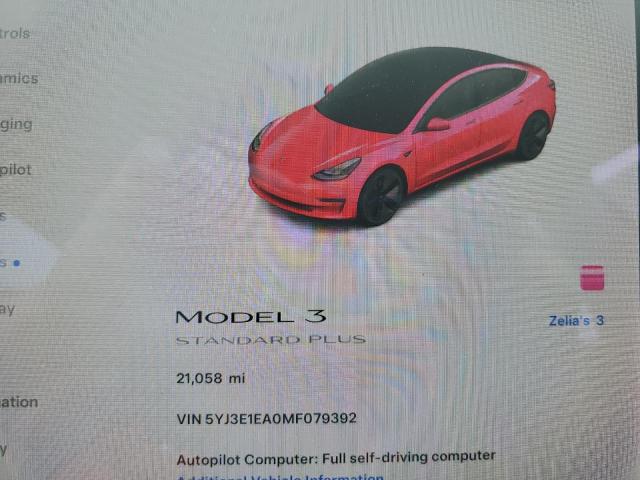 Photo 9 from auction – 2021 TESLA MODEL 3 with VIN 5YJ3E1EA0MF079392