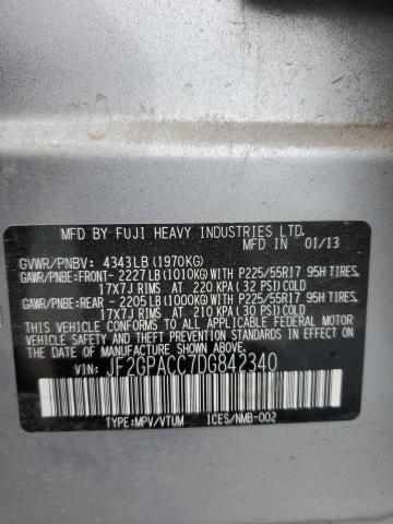 Photo 14 from auction – 2013 SUBARU XV CROSSTR with VIN JF2GPACC7DG842340