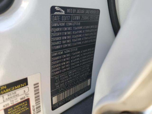 Photo 14 from auction – 2018 JAGUAR F-PACE PRE with VIN SADCJ2EVXJA240747