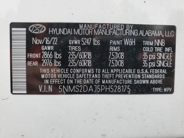 Photo 14 from auction – 2023 HYUNDAI SANTA FE S with VIN 5NMS2DAJ5PH528175