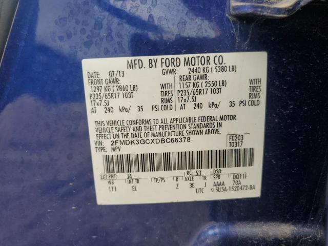 Photo 14 from auction – 2013 FORD EDGE SE with VIN 2FMDK3GCXDBC66378