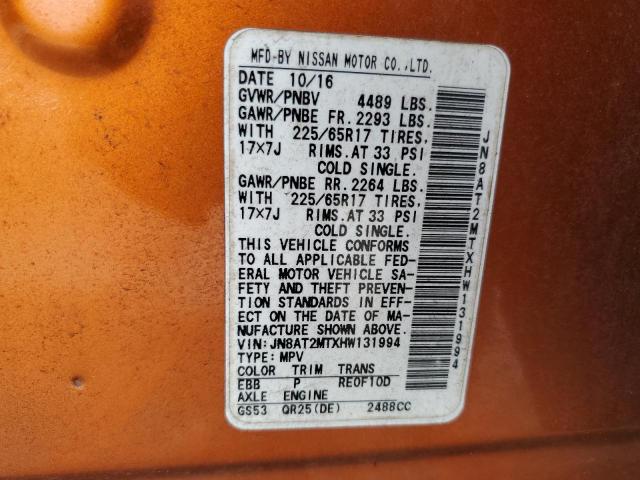 Photo 14 from auction – 2017 NISSAN ROGUE S with VIN JN8AT2MTXHW131994