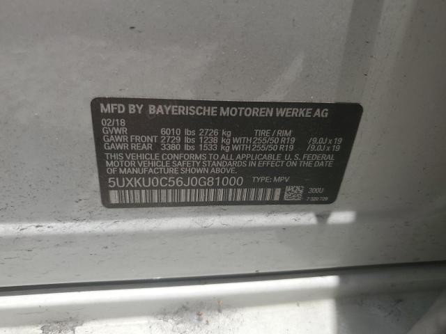 Photo 14 from auction – 2018 BMW X6 SDRIVE3 with VIN 5UXKU0C56J0G81000